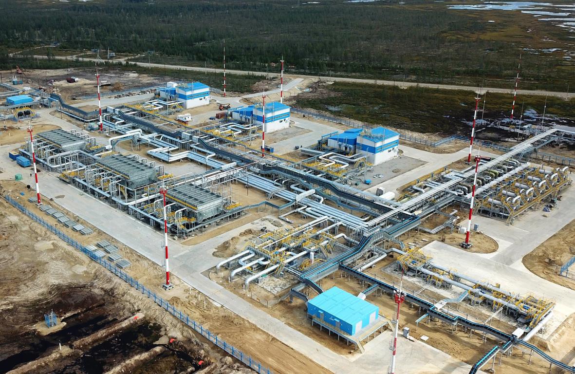 Booster compressor station of the Ety-Purovsky gas field